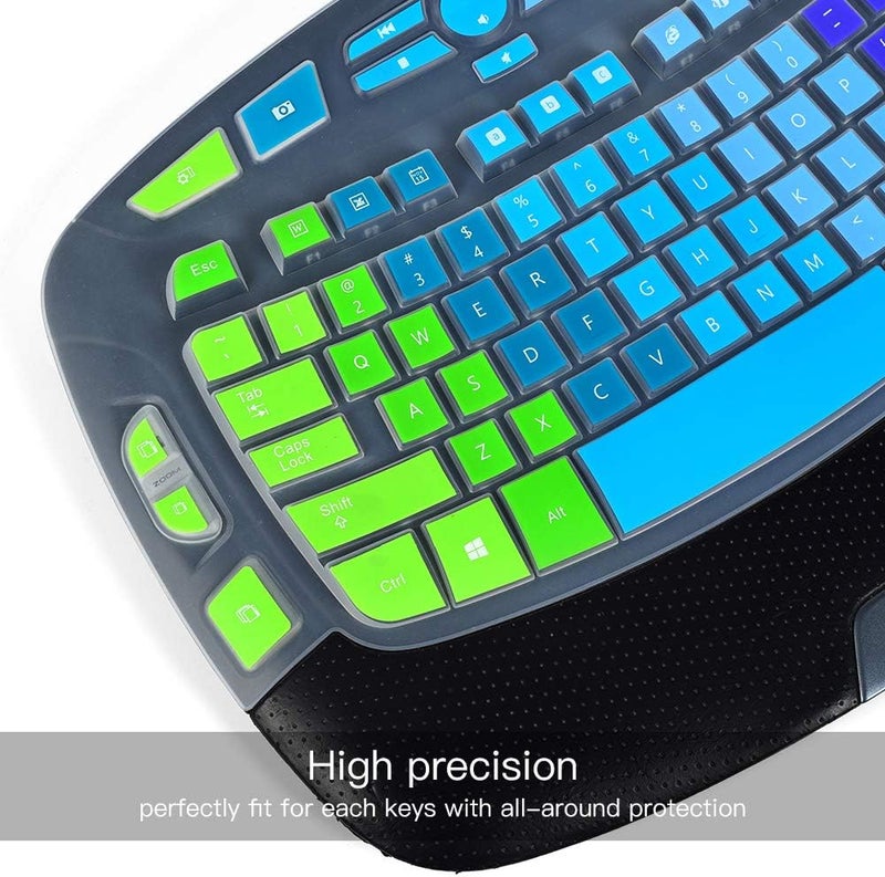 imComor Keyboard Cover for Logitech K350 MK550 MK570, Ultra Thin Keyboard Cover Skin for Logitech K350 MK550 MK570 Keyboards Covers Protector Accessories, Rainbow - Image 2